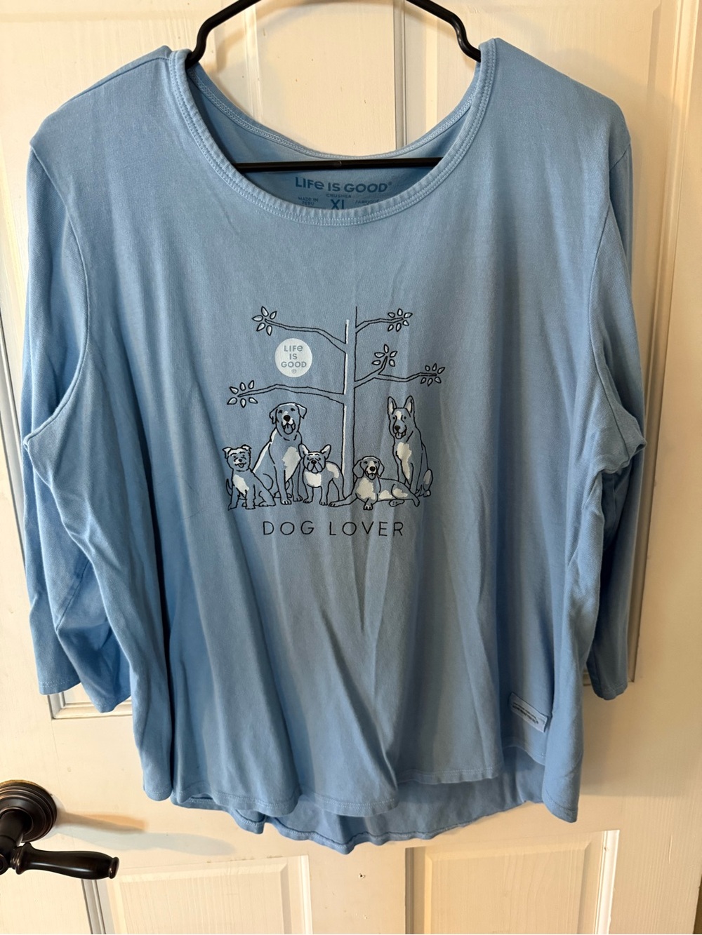Life Is Good Light Blue 'Dog Lover' T-shirt